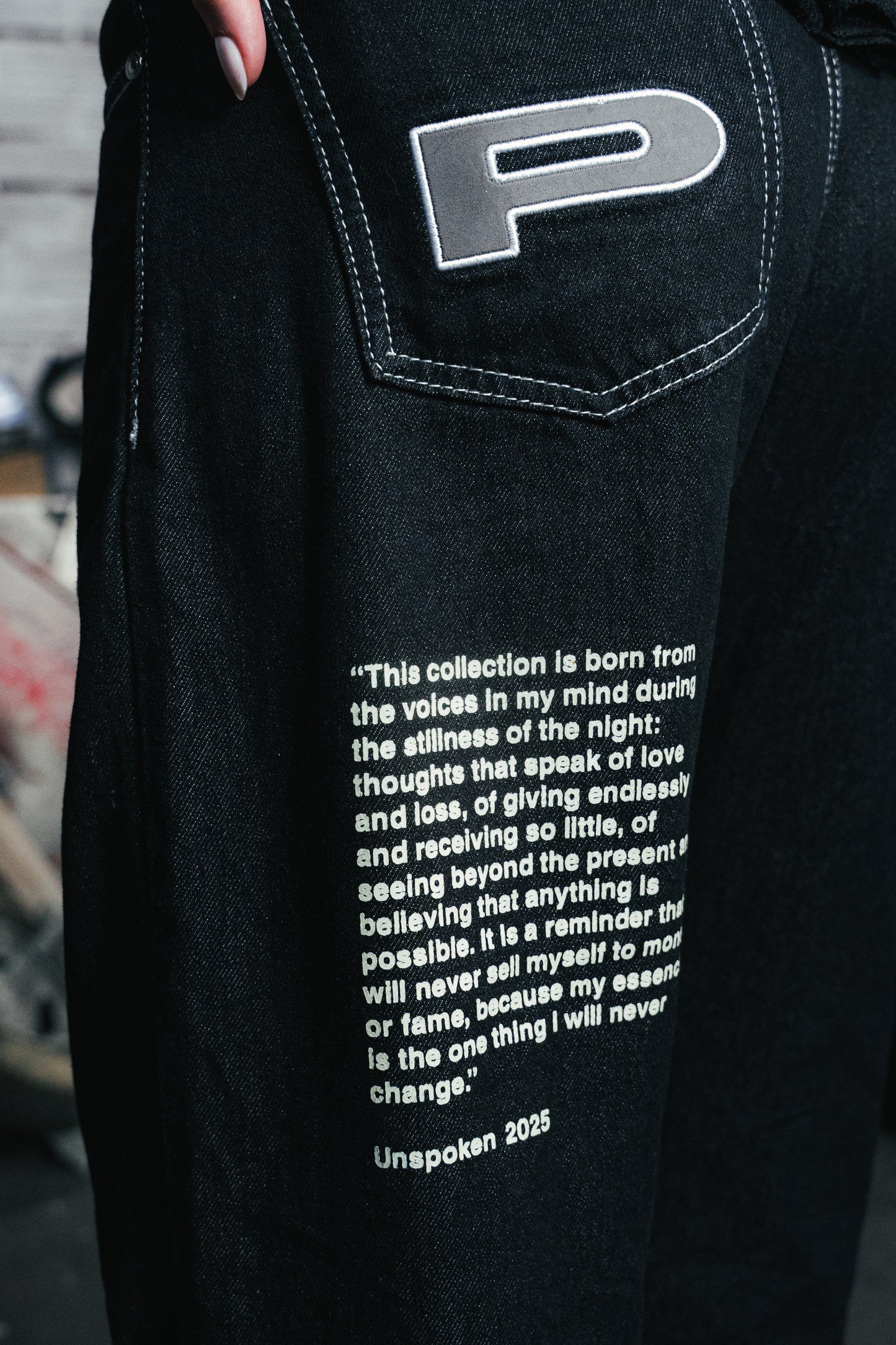 “UNSPOKEN” flair jean (friends & family)
