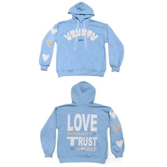 Blue love hoodie